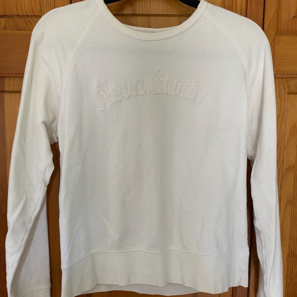 White Nova Scotia Lightweight Crewneck